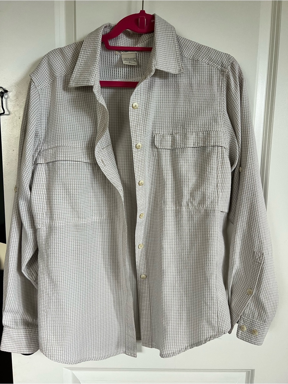 Exofficio White Mesh Women's Shirt with Pink Trim